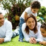 2. Happy Family in garden