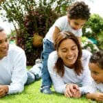 3. Happy Family in garden