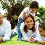 8. Happy Family in garden